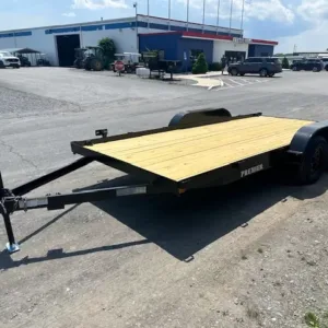 Premier 7 x 16 Open Wood Deck Car Trailer, premier 7x16 open car hauler for sale at AnchorBox (view 3)