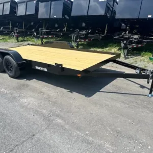 Premier 7 x 16 Open Wood Deck Car Trailer, premier 7x16 open car hauler for sale at AnchorBox (view 4)