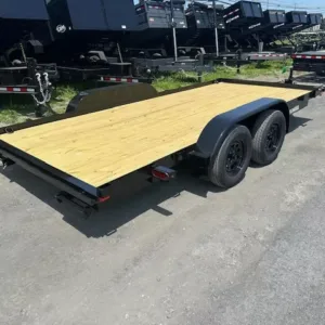 Premier 7 x 16 Open Wood Deck Car Trailer, premier 7x16 open car hauler for sale at AnchorBox (view 5)