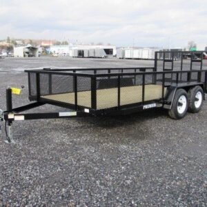 Premier 7 x 16 Landscape Utility Trailer - HD Ramp Gate, 7x16 utility trailer for sale at AnchorBox (view 3)