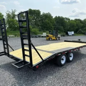 Premier 8 x 20 Deckover Equipment Trailer Ladder Ramps, premier 8x20 equipment trailer for sale at AnchorBox (view 3)