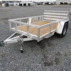 Sport Haven 5×8 Aluminum Utility Trailer - Bi-Fold Ramp Gate, 5x8 utility trailer for sale at AnchorBox (view 2)