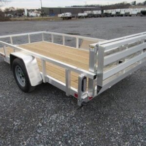 Sport Haven 6×12 Aluminum Utility Trailer - Bi-Fold Ramp Gate, 6x12 utility trailer for sale at AnchorBox (view 3)