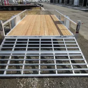 Sport Haven 7×14 Aluminum Utility Trailer Bi-Fold Ramp Gate, utility 7x14 aluminum trailer for sale at AnchorBox (view 4)