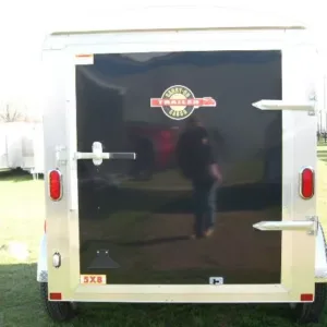 Carry On 5 x 8 Enclosed Cargo Trailer Side Door, side 5x8 enclosed car hauler for sale at AnchorBox (view 4)